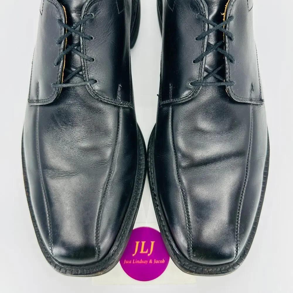 Allen Edmonds Men's Warren Black Leather Bicycle Toe Oxford Shoes Size 9.5 C